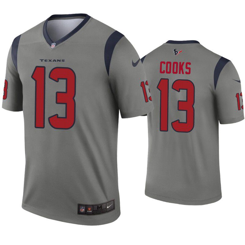 Men Houston Texans 13 Brandin Cooks Nike Gray Inverted Legend NFL Jersey
